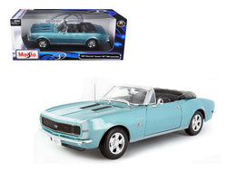 1967 Chevrolet Camaro SS 396 Convertible Turquoise 1/18 Diecast Model Car by Maisto