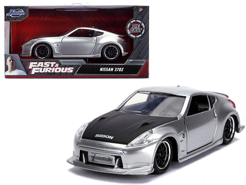 Nissan 370Z Silver with Black Hood "Fast & Furious" Series 1/32 Diecast Model Car by Jada