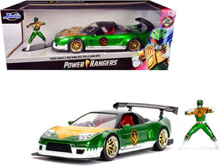 2002 Honda NSX Type-R Japan Spec and Green Ranger Diecast Figure "Power Rangers" 1/24 Diecast Model Car by Jada