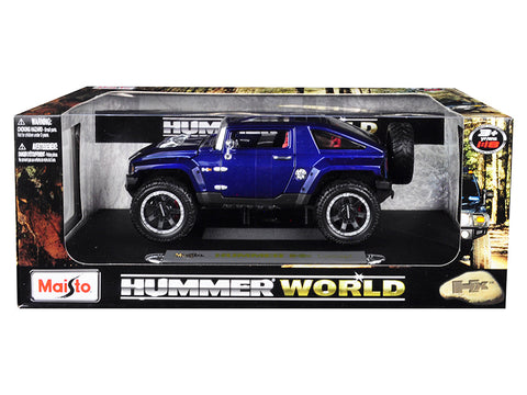 Hummer HX Concept Dark Blue Metallic "Hummer World" 1/18 Diecast Model Car by Maisto