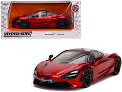 McLaren 720S Candy Red with Black Top "Hyper-Spec" 1/24 Diecast Model Car by Jada