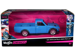 1973 Datsun 620 Pickup Truck Blue "Tokyo Mod" "Maisto Design" Series 1/24 Diecast Model by Maisto