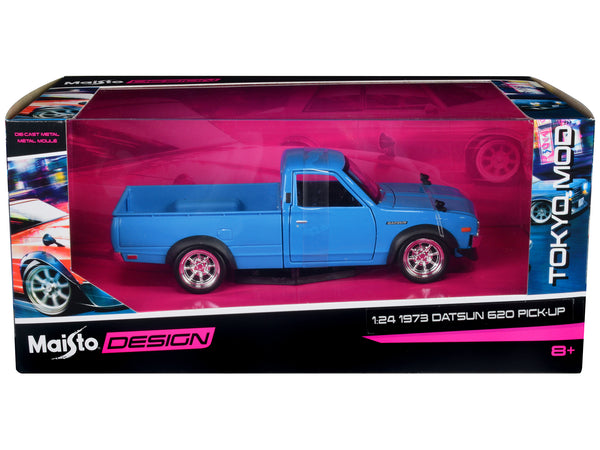 1973 Datsun 620 Pickup Truck Blue "Tokyo Mod" "Maisto Design" Series 1/24 Diecast Model by Maisto