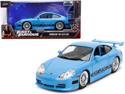 Porsche 911 GT3 RS Light Blue with Black Accents "Fast & Furious" Movie 1/24 Diecast Model Car by Jada
