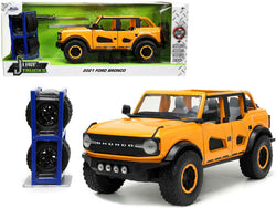 2021 Ford Bronco Orange Metallic with Extra Wheels "Just Trucks" Series 1/24 Diecast Model by Jada