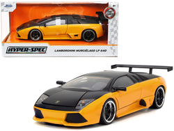 Lamborghini Murcielago LP 640 Yellow Metallic and Matte Black "Hyper-Spec" Series 1/24 Diecast Model Car by Jada
