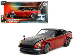 1972 Datsun 240Z Black and Red Metallic with Graphics "Fast X" (2023) Movie "Fast & Furious" Series 1/24 Diecast Model Car by Jada