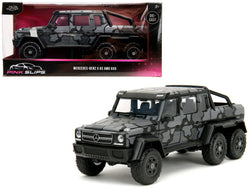 Mercedes-Benz G 63 AMG 6x6 Pickup Truck Gray Camouflage "Pink Slips" Series 1/24 Diecast Model by Jada