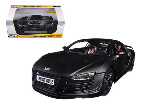 Audi R8 GT Matte Black 1/18 Diecast Model Car by Maisto