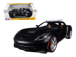 2014 Chevrolet Corvette C7 Stingray Police Matte Black 1/18 Diecast Model Car by Maisto