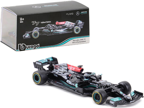 Mercedes-AMG F1 W12 E Performance #77 Valtteri Bottas "Petronas Formula One Team" Formula One F1 (2021) 1/43 Diecast Model Car by Bburago