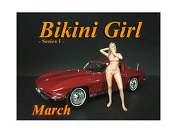 "March Bikini Calendar Girl" Figure for 1/24 Scale Diecast Models by American Diorama