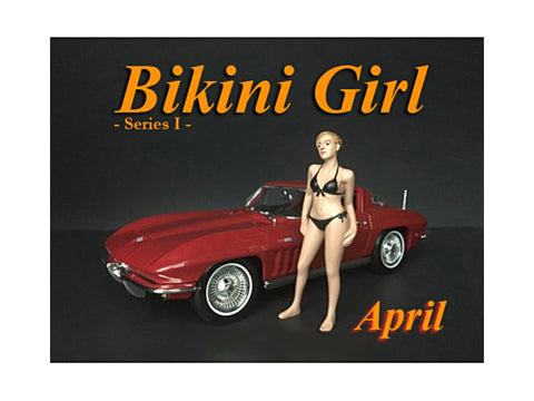 "April Bikini Calendar Girl" Figure for 1/18 Scale Diecast Models by American Diorama