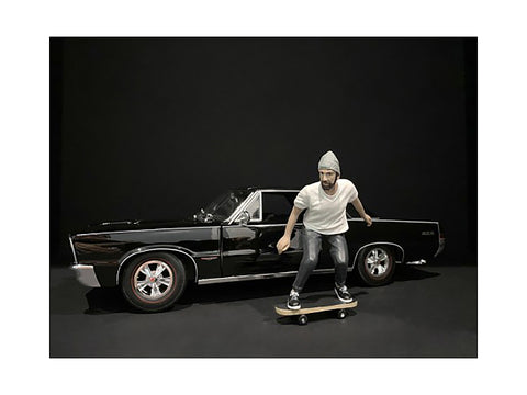 "Skateboarder" Figure #2 with skateboard for 1/18 Scale Models by American Diorama