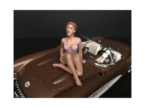 "September Bikini Calendar Girl" Figure for 1/24 Scale Diecast Models by American Diorama