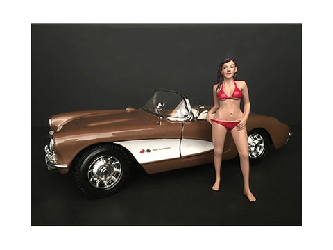 "October Bikini Calendar Girl" Figure for 1/24 Scale Diecast Models by American Diorama