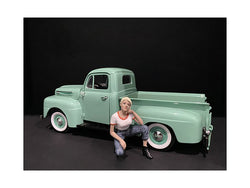 "Car Girl in Tee" Michelle Figure for 1/24 Scale Models by American Diorama