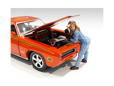 "Retro Female Mechanic" Figure #1 for 1/18 Scale Models by American Diorama