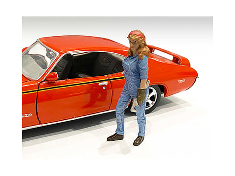 "Retro Female Mechanic" Figure #3 for 1/24 Scale Models by American Diorama