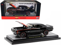 1969 Chevrolet Camaro SS 396 Black with Bright Red Stripes Limited Edition to 6,550 pieces Worldwide 1/24 Diecast Model Car by M2 Machines