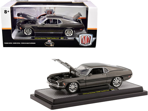 1970 Ford Mustang "Foose" Gambler 514 British Racing Green Metallic with Black Stripes Limited Edition to 6880 pieces Worldwide 1/24 Diecast Model Car by M2 Machines