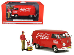 1963 Volkswagen T1 "Coca Cola" Cargo Van with Delivery Driver 1/24 Diecast Model  by Motor City Classics