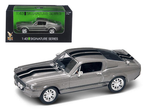 1967 Shelby Mustang GT 500E Grey Signature Series 1/43 Diecast Model Car by Road Signature