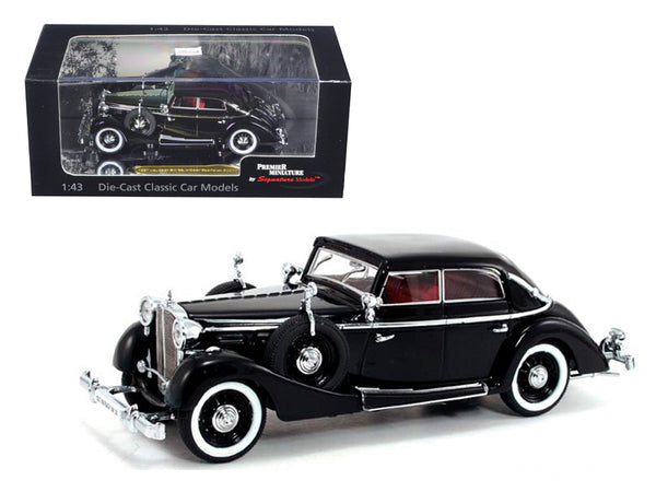 1937 Maybach SW38 Spohn 4 Door Black Convertible 1/43 Diecast Car Model by Signature Models
