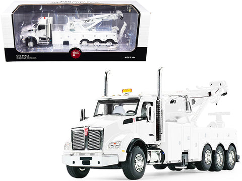 Kenworth T880 with Century Model 1060 Rotator Wrecker Tow Truck White 1/50 Diecast Model by First Gear