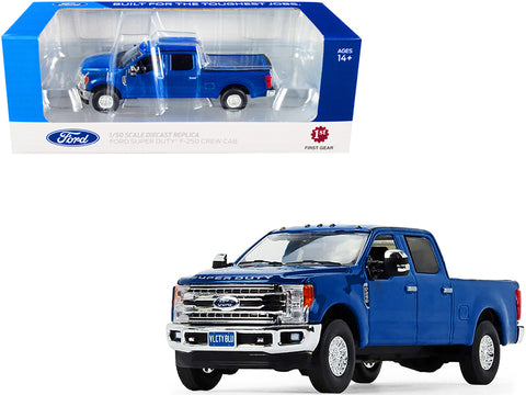 Ford F-250 Super Duty Pickup Truck Velocity Blue Metallic 1/50 Diecast Model by First Gear