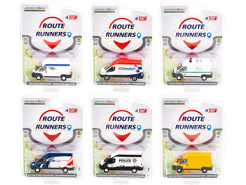 "Route Runners" Series #4 (6 Piece Set) 1/64 Diecast Models by Greenligh"