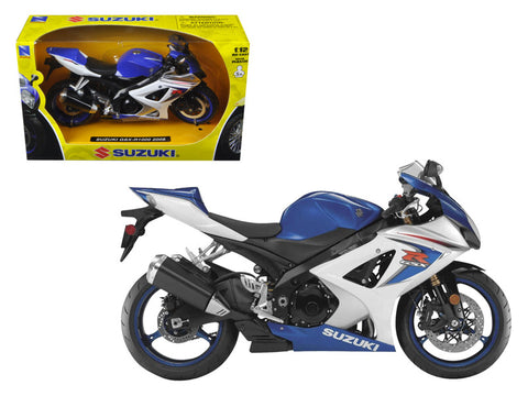 2008 Suzuki GSX-R1000 Blue Bike 1/12 Diecast Motorcycle Model by New Ray