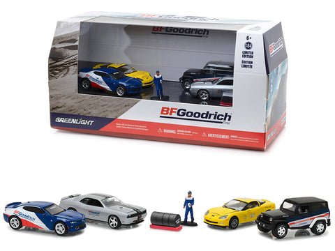 BFGoodrich Performance Tire Shop (6 piece Multi Car Diorama with Figure and Tire Set) 1/64 Diecast Model by Greenlight