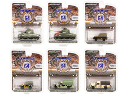 "Battalion 64" Military Models Release #1 (6 Piece Set) 1/64 Diecast Models by Greenlight