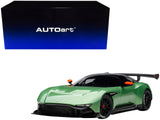 Aston Martin Vulcan Apple Tree Green Metallic with Orange Accents and Carbon Top 1/18 Model Car by AUTOart