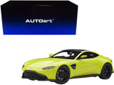 2019 Aston Martin Vantage RHD (Right Hand Drive) Lime Essence Green with Carbon Top 1/18 Model Car by AUTOart