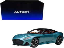 Aston Martin DBS Superleggera RHD (Right Hand Drive) Caribbean Pearl Blue with Carbon Top 1/18 Model Car by AUTOart