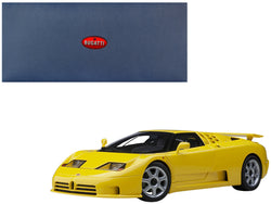 Bugatti EB110 SS Super Sport Giallo Bugatti Yellow with Silver Wheels 1/18 Model Car by AUTOart