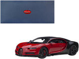 2019 Bugatti Chiron Sport Italian Red and Carbon Black 1/18 Model Car by AUTOart