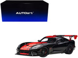 2017 Dodge Viper 1/28 Edition ACR Black with Red Stripes 1/18 Model Car by AUTOart