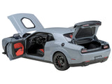 2022 Dodge Challenger R/T Scat Pack Widebody Smoke Show Gray 1/18 Model Car by AUTOart