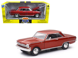 1964 Chevrolet Nova SS Burgundy "Muscle Car Collection" 1/25 Diecast Model Car by New Ray