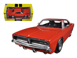 1969 Dodge Charger R/T Orange 1/25 Diecast Model Car by New Ray