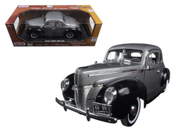 1940 Ford Deluxe Grey with Black "Timeless Classics" 1/18 Diecast Model Car by Motormax