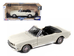 1964 1/2 Ford Mustang Convertible Cream 1/18 Diecast Model Car by Motormax