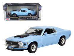 1970 Ford Mustang Boss 429 Light Blue 1/18 Diecast Model Car by Motormax