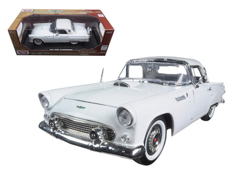 1956 Ford Thunderbird White "Timeless Classics" 1/18 Diecast Model Car by Motormax