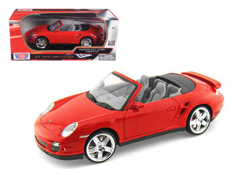 Porsche 911 (997) Turbo Convertible Red 1/18 Diecast Model Car by Motormax