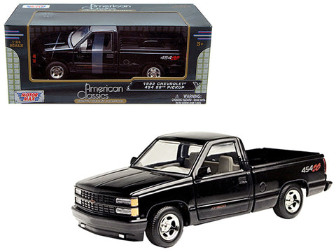 1992 Chevrolet SS 454 Pickup Truck Black 1/24 Diecast Model by Motormax