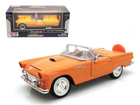 1956 Ford Thunderbird Orange 1/24 Diecast Model Car by Motormax